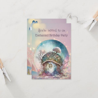 Bezaubernde Toadstool 3 Jahre alte Geburtstagspart Einladung