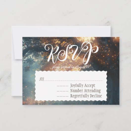 Bezaubernde UAWG aus Waldeiche-Tree Einladung (Vorderseite)