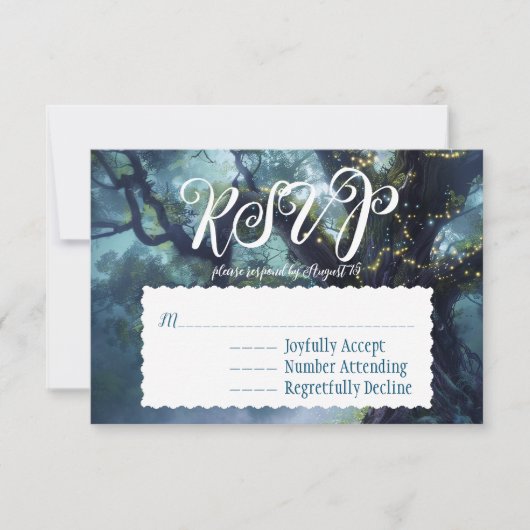 Bezaubernde UAWG aus Waldeiche-Tree Einladung (Vorderseite)