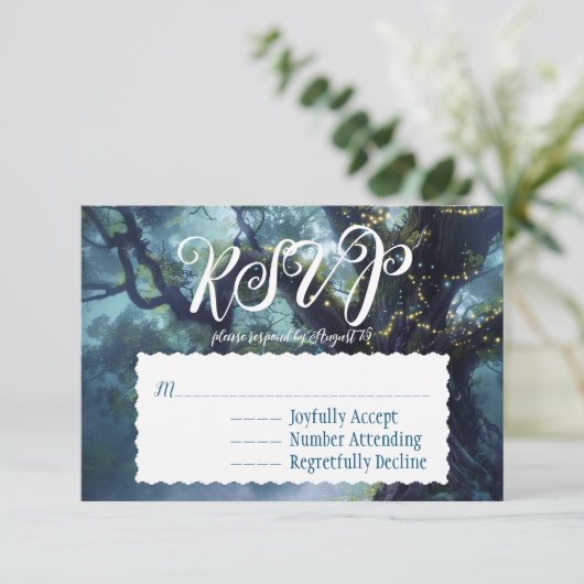 Bezaubernde UAWG aus Waldeiche-Tree Einladung (Stehend Vorderseite)