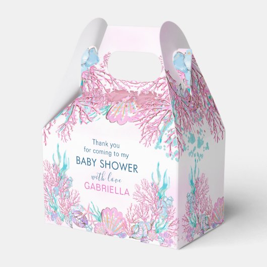 Bezaubernde Untersee-Babydusche Danke Geschenkschachtel (Vorderseite)