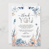 Bezaubernde Untersee-Babydusche Dankeskarte (Vorderseite)