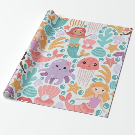 Bezaubernde Unterwasserwelt Geschenkpapier (Ungerollt)