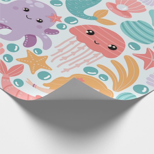 Bezaubernde Unterwasserwelt Geschenkpapier (Ecke)
