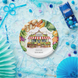 Bezaubernde Veggies-Bauern Markt Geburtstag Pappteller