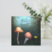 Bezaubernde Veranstaltung Toadstool Garden Einladung (Stehend Vorderseite)