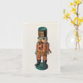 Bezaubernde Vintage Nutcracker Weihnachten Karte (Gelbe Blume)