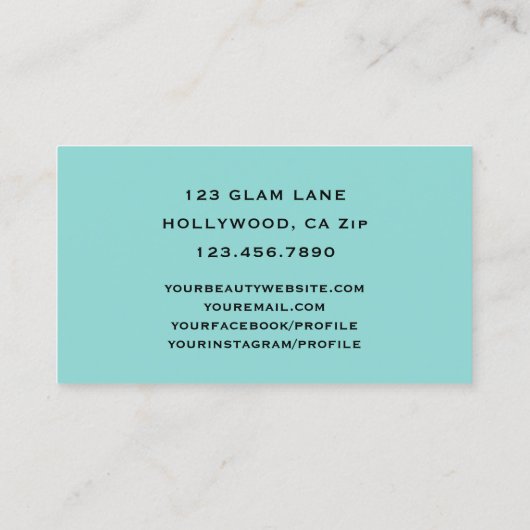 Bezaubernde Visitenkarte (Rückseite)