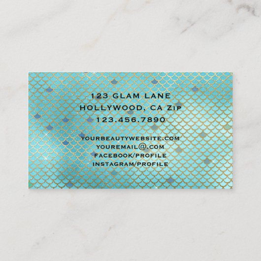 Bezaubernde Visitenkarte (Rückseite)