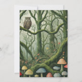 Bezaubernde Wald-Pilze-Babydusche Einladung (Rückseite)