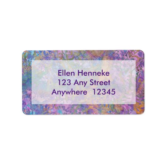 Bezaubernde Waldbatik Adressaufkleber (Vorne)