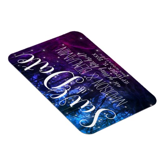 Bezaubernde Waldbäume bemalten Lichter Save the Da Magnet (Rechte Seite)