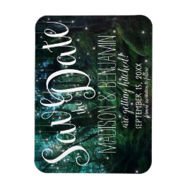 Bezaubernde Waldbäume bemalten Lichter Save the Da Magnet