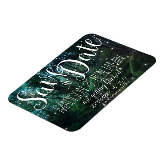 Bezaubernde Waldbäume bemalten Lichter Save the Da Magnet (Linke Seite)