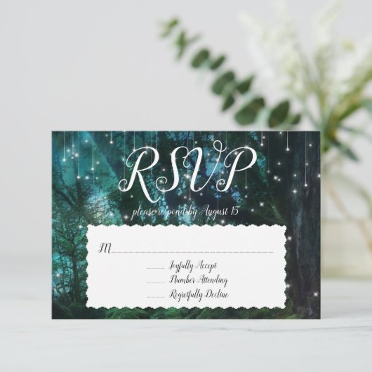 Bezaubernde Waldbäume - Luftfeuchtigkeit UAWG Einladung (Stehend Vorderseite)