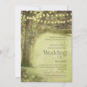 Bezaubernde Waldbaumen Rustikale Hochzeit Einladung (Vorderseite)