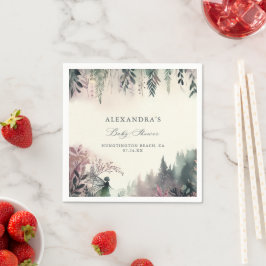 Bezaubernde Waldbrände Babydusche Serviette