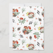 Bezaubernde Waldfamilie zum Geburtstag Einladung (Rückseite)