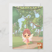 Bezaubernde Waldfamilie zum Geburtstag Einladung (Rückseite)