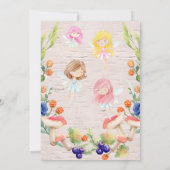 Bezaubernde Waldfamilie zum Geburtstag Einladung (Rückseite)