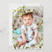 Bezaubernde Waldfamilie zum Geburtstag Einladung (Rückseite)