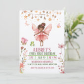 Bezaubernde Waldfarm Einladung zum ersten Geburtst (Stehend Vorderseite)