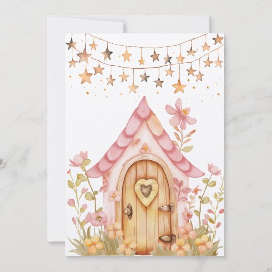 Bezaubernde Waldfarm Einladung zum ersten Geburtst (Rückseite)