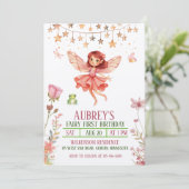 Bezaubernde Waldfarm Einladung zum ersten Geburtst (Stehend Vorderseite)