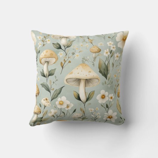Bezaubernde Waldflora Kissen (Rückseite)