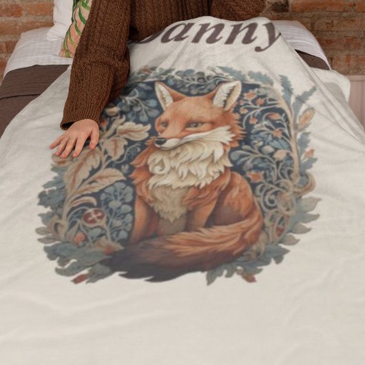 Bezaubernde Waldfoxen mit Individuelle Name Fleecedecke