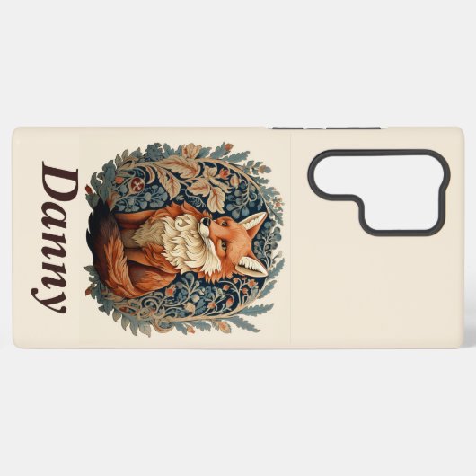 Bezaubernde Waldfoxen mit Individuelle Name Samsung Galaxy Hülle (Rückseite (Horizontal))