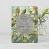 Bezaubernde Waldgartenhochzeit Einladung (Stehend Vorderseite)