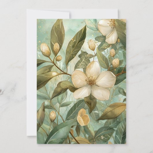 Bezaubernde Waldgartenhochzeit Einladung (Rückseite)