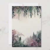 Bezaubernde Waldgebirge Fee Girl Babydusche Einladung (Rückseite)