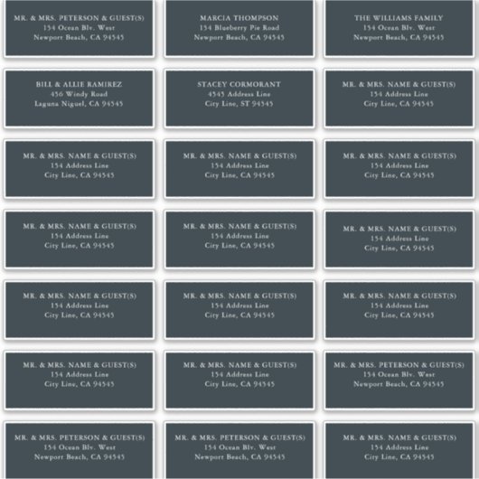 Bezaubernde Waldheiratsgäste sprechen Labels an (Vorderseite)