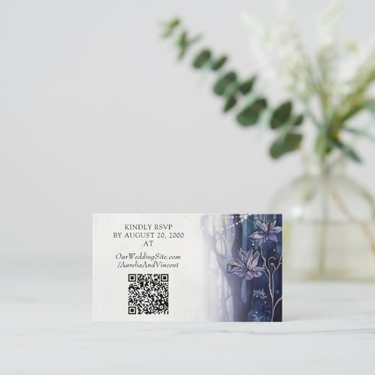 Bezaubernde Waldhochzeit Begleitkarte (Stehend Vorderseite)