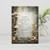 Bezaubernde Waldhochzeit Einladung (Stehend Vorderseite)