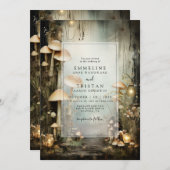 Bezaubernde Waldhochzeit Einladung (Vorne/Hinten)
