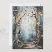 Bezaubernde Waldhochzeit Einladung (Rückseite)