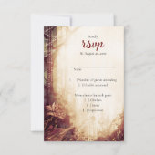 Bezaubernde Waldhochzeit RSVP Karte (Vorderseite)