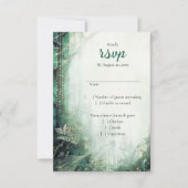 Bezaubernde Waldhochzeit RSVP Karte (Vorderseite)