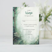 Bezaubernde Waldhochzeit RSVP Karte (Stehend Vorderseite)