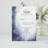 Bezaubernde Waldhochzeit RSVP Karte (Stehend Vorderseite)