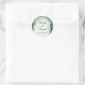 Bezaubernde Waldhochzeit Runder Aufkleber (Tasche)