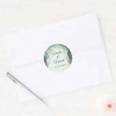 Bezaubernde Waldhochzeit Runder Aufkleber (Umschlag)