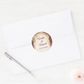 Bezaubernde Waldhochzeit Runder Aufkleber (Umschlag)