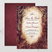 Bezaubernde Waldhochzeit Save The Date (Vorne/Hinten)