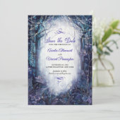 Bezaubernde Waldhochzeit Save The Date (Stehend Vorderseite)