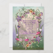 Bezaubernde Waldlandfriedung-Party Einladung (Rückseite)