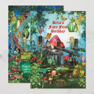 Bezaubernde Waldlandfriedung-Party Einladung